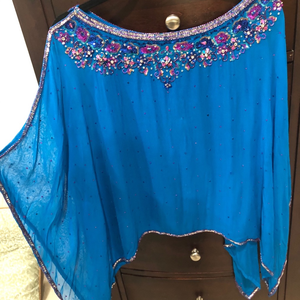 Blue Kaftan Top